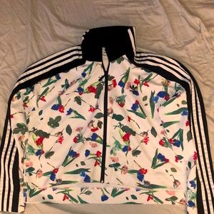 Adidas floral track jacket